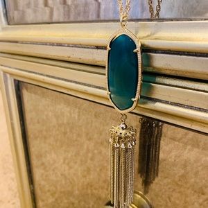 Rare Kendra Scott Rayne Necklace- London Blue/Gold